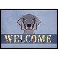 Carolines Treasures Carolines Treasures BB1417MAT Weimaraner Welcome Indoor & Outdoor Mat; 18 x 27 in. BB1417MAT